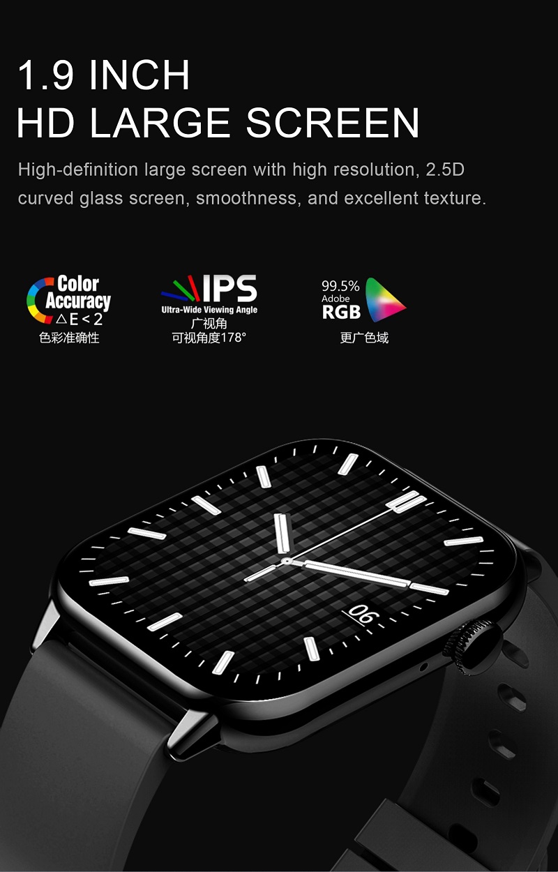 Best Stainless large screen 1.9 inch bluetooth calling smart watch ...